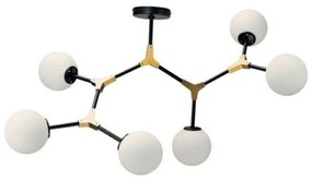 Φωτιστικό Οροφής 6167-6 90x75cm 6xG9 Black-Gold Inlight Metal, Glass