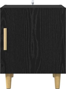VidaXL Κομοδίνο Μαύρη Οξυά 40 x 40 x 50 cm Επεξεργασμένο Ξύλο