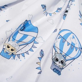 Σεντόνια Κούνιας (Σετ) Dimcol The Floating Zoo 596 White -Blue