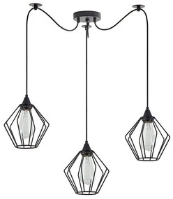 Φωτιστικό Οροφής Adept 77-8748 45x45x300cm 3xE27 60W Black Homelighting