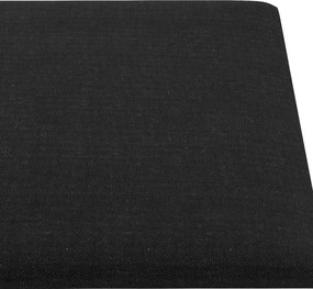vidaXL Κεφαλάρι Τοίχου 12 pcs Μαύρο 90 x 30 cm ύφασμα