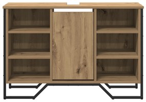 vidaXL Ντουλάπα Νιπτήρα Μπάνιου Καστανιά 91x35x60 εκ Επεξεργασμένο Ξύλο