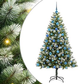 vidaXL Τεχνητό Δέντρο Χριστουγέννων με μέρη που αναδιπλώνονται και χιονάκι