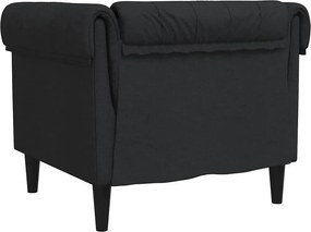 vidaXL Πολυθρόνα Chesterfield Μαύρο Υφασμάτινη