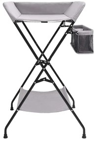 vidaXL Αλλαξιέρα Μωρού Ανοιχτό Γκρι Σιδερένια