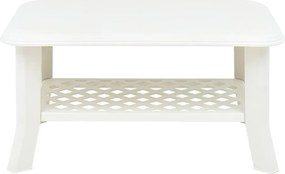 vidaXL Τραπεζάκι Σαλονιού Λευκό 90 x 60 x 46 εκ. Πλαστικό