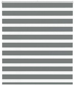 vidaXL Ζέβρα τυφλή Σκούρο Γκρι Πλάτος υφάσματος 125,9 εκ. Πολυεστέρας