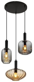 Κρεμαστό Φωτιστικό Οροφής 3xE27 Μαύρο 15719-3 Globo Lighting-15719-3-Μαύρο 15719-3
