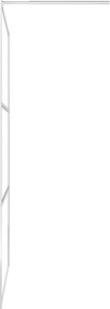 vidaXL Οθόνες ντους Ασημί 80 x 195 cm Γυαλί και Αλουμίνιο