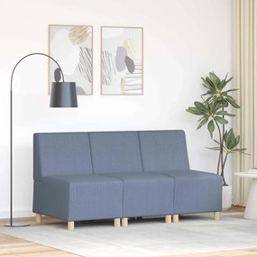 vidaXL Μοναδικός Καναπές χωρίς Χερούλια 3 pcs Μπλε 55 x 74 x 82 εκ.