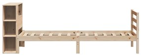 vidaXL Κρεβάτι Βιβλιοθήκη Χωρίς Στρώμα 75x190 εκ Μασίφ Ξύλο Πεύκο
