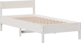 vidaXL Σκελετός Κρεβ. Χωρίς Στρώμα Λευκό 90x190 εκ Μασίφ Πεύκο