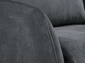 Γωνιακός Καναπές Scandinavian Choice P117, Σκούρο γκρι, Μαύρο, 297x200x80cm, 117 kg, Πόδια: Ξύλο | Epipla1.gr
