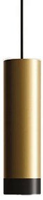 Κρεμαστό Φωτιστικό Οροφής LED 8W Dimmable 3000K IP40 Tubotto Zafferano -LTO0131-Μαύρο-Χρυσό LTO0131