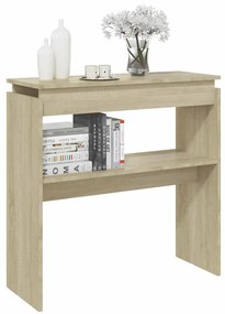 vidaXL Τραπεζάκι Κονσόλα Sonoma Δρυς 80 x 30 x 80 εκ. από Επεξ. Ξύλο