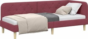 vidaXL Κρεβάτι Γωνίας Κόκκινο 80 x 200 cm ύφασμα