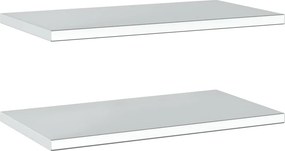 vidaXL Ράφια Τοίχου 2 τεμ. Ασημί 75x40 εκ. Ανοξείδωτο Ατσάλι
