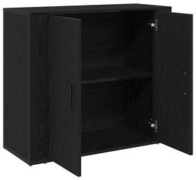 vidaXL Μπουφές Μαύρη δρυς 80 x 33 x 70 εκ. Επεξεργασμένο ξύλο