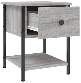 vidaXL Κομοδίνα 2 τεμ. Γκρι Sonoma 34x35,5x45 εκ. Επεξεργασμένο Ξύλο