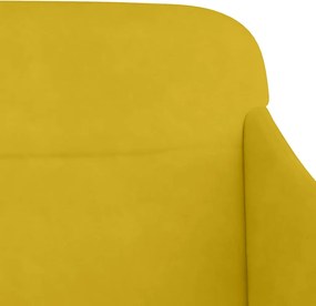 vidaXL Πάγκος Κίτρινο 110x76x80 εκ. Βελούδινος