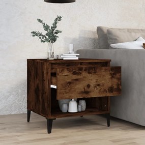 vidaXL Βοηθητικό Τραπέζι Καπνιστή Δρυς 50x46x50 εκ. Επεξεργασμένο Ξύλο