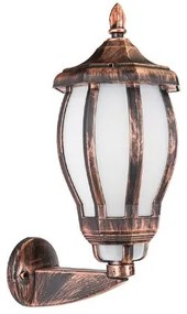 VERDI 203-0233 Vintage Επιτοίχιο Φωτιστικό Φαναράκι Μονόφωτο 1 x E27 IP44 Χάλκινο Πλαστικό Σώμα-Μ23 x Π17 x Υ40cm Globostar-203- 203-0233