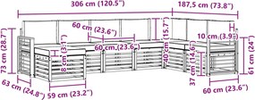 vidaXL Σειρά Καναπέ Εξωτερικού 8 pcs Άσπρο και Ανθρακί