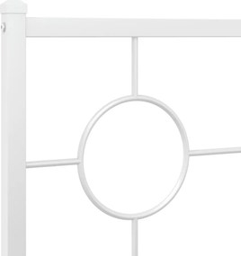vidaXL Ανταλλακτικό κεφαλάρι Λευκό 120 εκ. Μεταλλικό