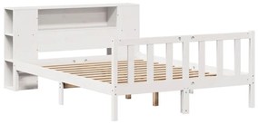 vidaXL Κρεβάτι Βιβλιοθήκη Χωρίς Στρώμα 120x200 εκ Μασίφ Ξύλο Πεύκο