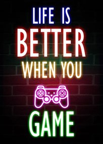 Εικονογράφηση Life Is Better When You Game