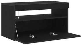 vidaXL Ντουλάπι TV Μαύρο 75 x 35 x 40 εκ. Επεξεργασμένο ξύλο