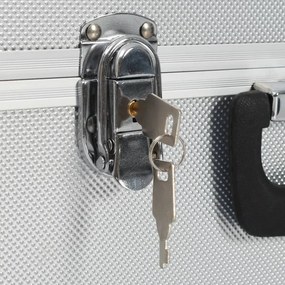 vidaXL Εργαλειοθήκη Ασημί 38 x 22,5 x 34 εκ. Αλουμινίου