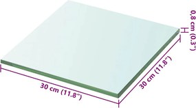 vidaXL Ράφι Πάνελ Διάφανο 30 x 30 εκ. Γυάλινο