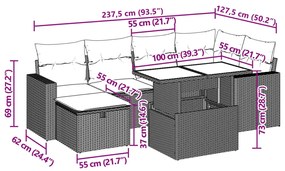 ΚΑΝΑΠΕΣ ΣΕΤ 7 ΤΕΜΑΧΙΩΝ ΜΑΥΡΟ ΣΥΝΘΕΤΙΚΟ ΡΑΤΑΝ ΜΕ ΜΑΞΙΛΑΡΙΑ 3274815