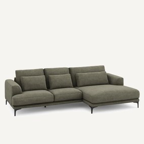 Γωνιακός καναπές XL δεξιός από βαμβάκι και λινό, MARSILE