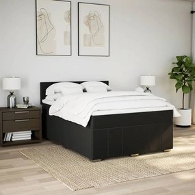 ΚΡΕΒΑΤΙ BOXSPRING ΜΕ ΣΤΡΩΜΑ ΜΑΥΡΟ 140X200 ΕΚ. ΥΦΑΣΜΑΤΙΝΟ 3287093