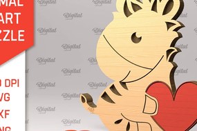 Intra απο ξύλο plywood 3mm-4mm πάχος – Ζέβρα Ξύλινο παζλ Δίασταση 20x20 cm INTRAFABR-97714978