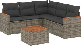 vidaXL Patio Sofa Set 5-θέσια Grey