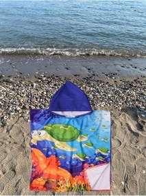 Stewehome Παιδικό παντσό πετσέτα παραλίας με τύπωμα (3-6 ετών)