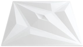Πάνελ Τοίχου 24 Τεμ. Σχέδιο Αστέρι Λευκά 50x50 εκ. 6 μ² από XPS - Λευκό