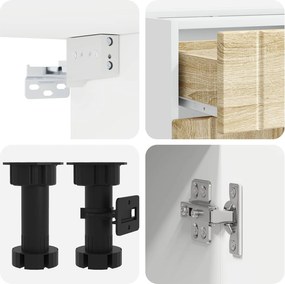 vidaXL Μονάδα κουζίνας LUCCA 5 pcs Sonoma Δρυς Επεξεργασμένο Ξύλο