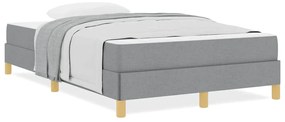 vidaXL Κρεβάτι με ελατήρια Ανοιχτό γκρι, Καφέ 120 x 200 cm