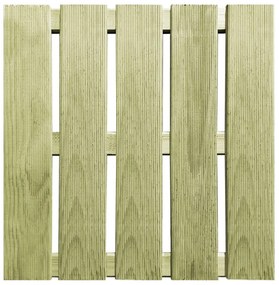 vidaXL Πλακάκια Deck 18 τεμ. Πράσινα 50 x 50 εκ. Ξύλινα