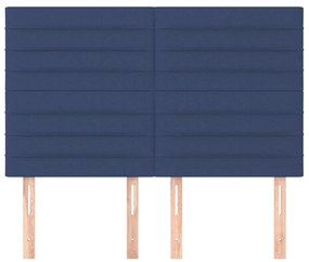 vidaXL Κεφαλάρια Κρεβατιού 4 τεμ. Μπλε 72x5x78/88 εκ. Υφασμάτινα