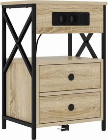 vidaXL Κομοδίνο Δρύς Sonoma 40 x 31 x 60 εκ. Επεξεργασμένο ξύλο