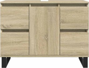 vidaXL Ντουλάπι Μπάνιου Sonoma Δρυς 80 x 33 x 60 εκ. από Επεξεργ. Ξύλο
