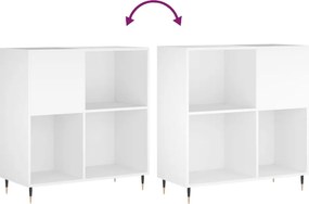 vidaXL Έπιπλο Δίσκων Λευκό 84,5 x 38 x 89 εκ. από Επεξεργασμένο Ξύλο