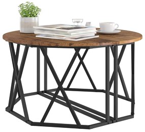 vidaXL Τραπεζάκι σαλονιού Παλαιό ξύλο 80 x 80 x 42 cm