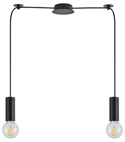 Φωτιστικό Οροφής Δίφωτο Homelighting Adept Tube 77-8479 Black
