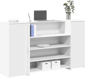 vidaXL Γραφείο Υποδοχής Λευκό 180x50x103,5 εκ. από Τεχνητό Ξύλο